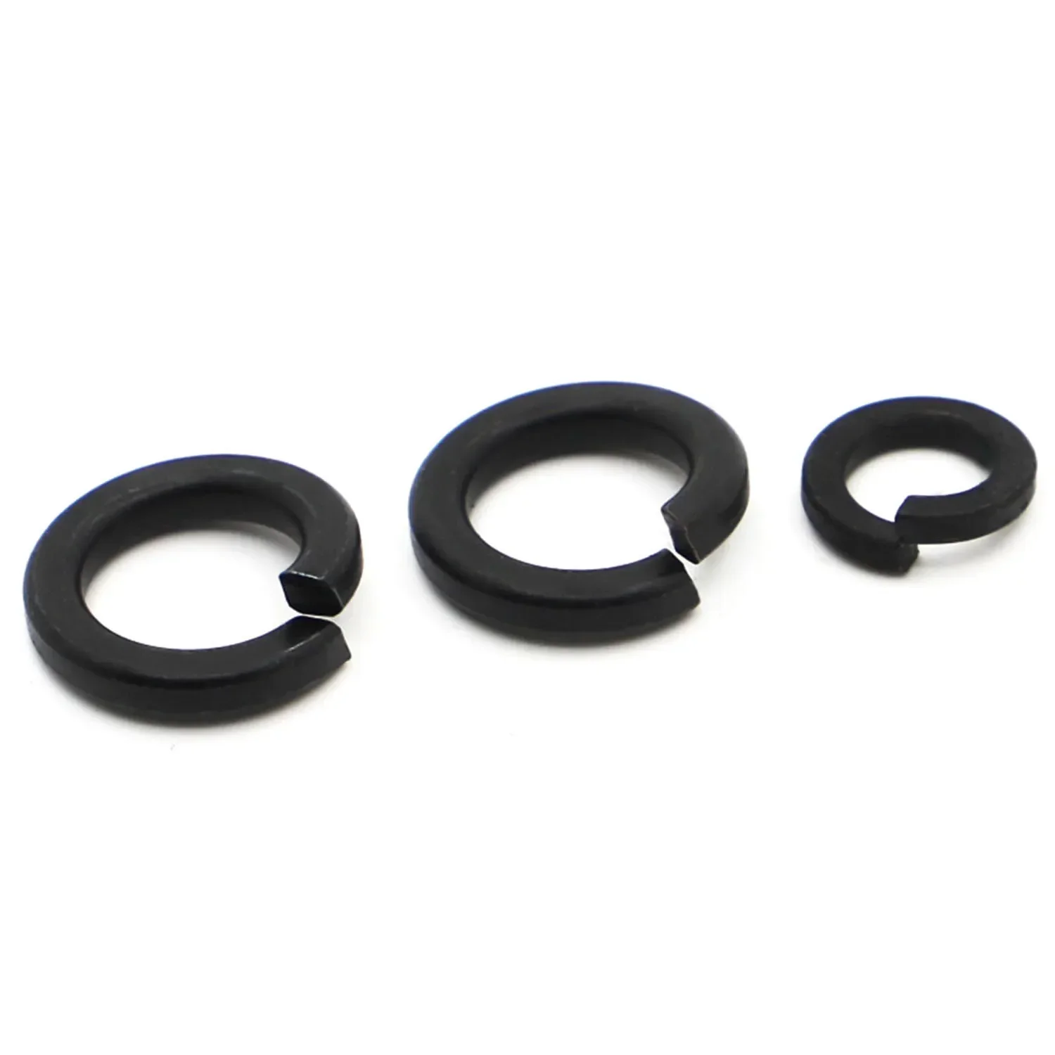 5-100pcs M2 M2.5 M3 M3.5 M4 M5 M6 M8 M10 M12 M14 - M24 DIN127 GB93 Black Grade 8.8 Steel Spring Washer Split Lock Elastic Gasket