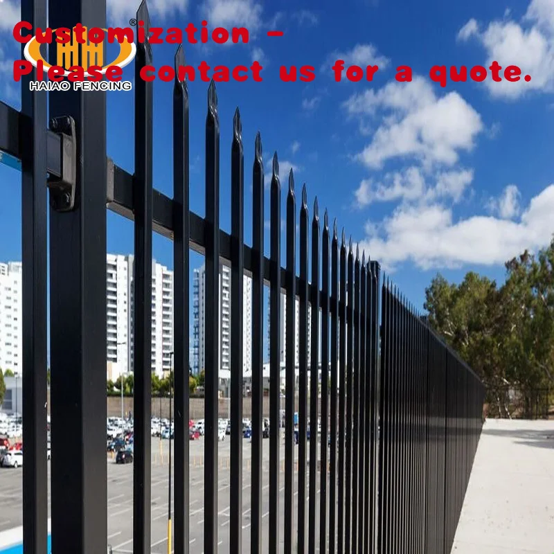 

custom.Commercial Square Top Picket Steel Fence Panel 7ft/10ft Black Security Garden Ornamental Iron Fence Panels Australia