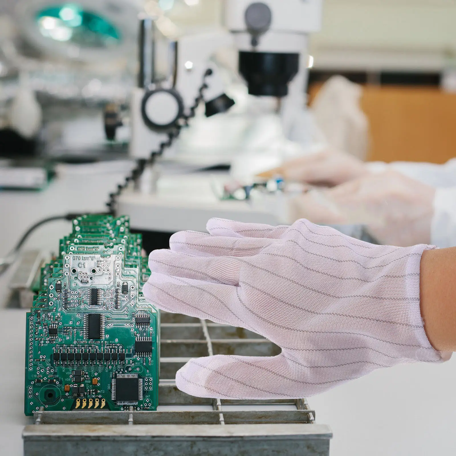 

10pcs Static White Work For Women Jewelry Inspection Coin Gloves For Jewelry Stores Handling Protective Gloves