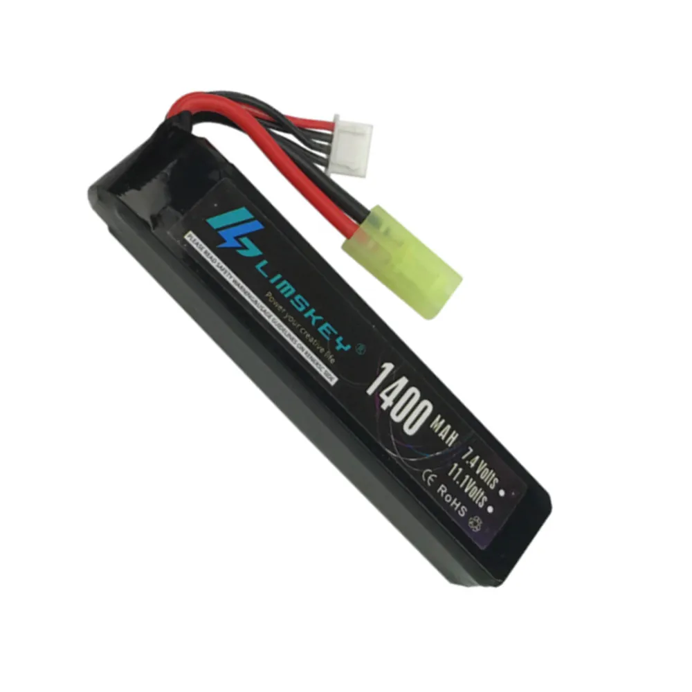 11.1 فولت 3 ثانية بطارية ليبو للمياه مسدس الادسنس 11.1 فولت 1400 مللي أمبير 25C ماكس 50c بطارية ل Airsoft BB مسدس الهواء ألعاب كهربائية البنادق أجزاء