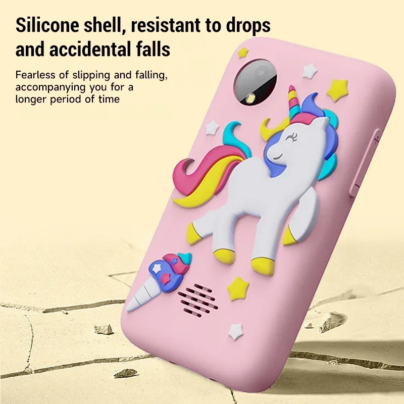 Crianças câmera de smartphone brinquedos câmera dos desenhos animados com leitor de música embutido e jogos crianças fotógrafo quebra-cabeça câmera inteligente brinquedos