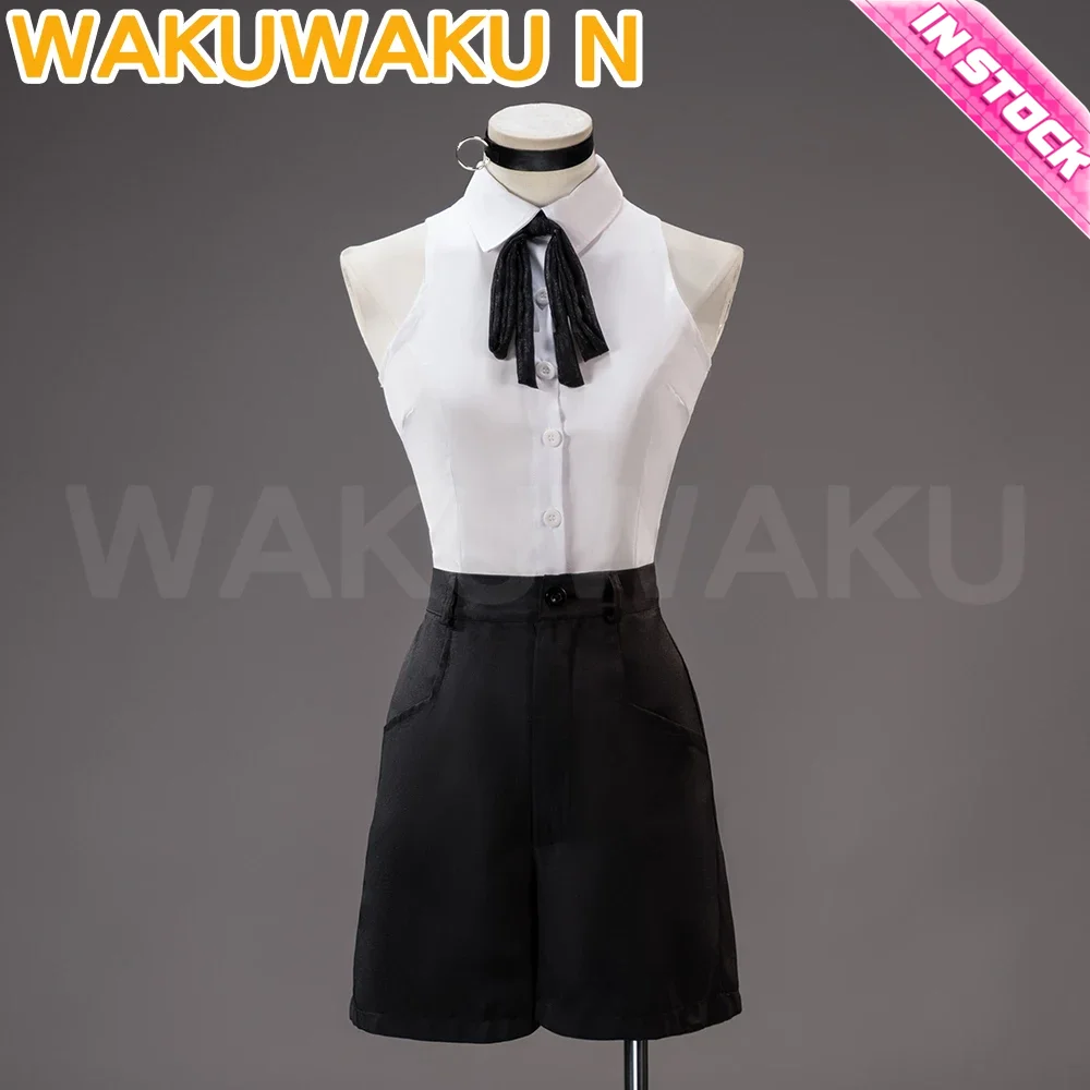 IN STOCK Reze Cosplay Costume Game Cosplay【XS-3XL】WakuWaku-N Chainsa Halloween White Shirt Women Uniform Cosplay Plus Size