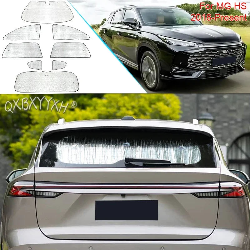 Car Aluminum Foil Foldable Cover Sun Shade For MG HS 2018-Present Auto UV Heat Insulation Windshield Sunshades Protect Accessory