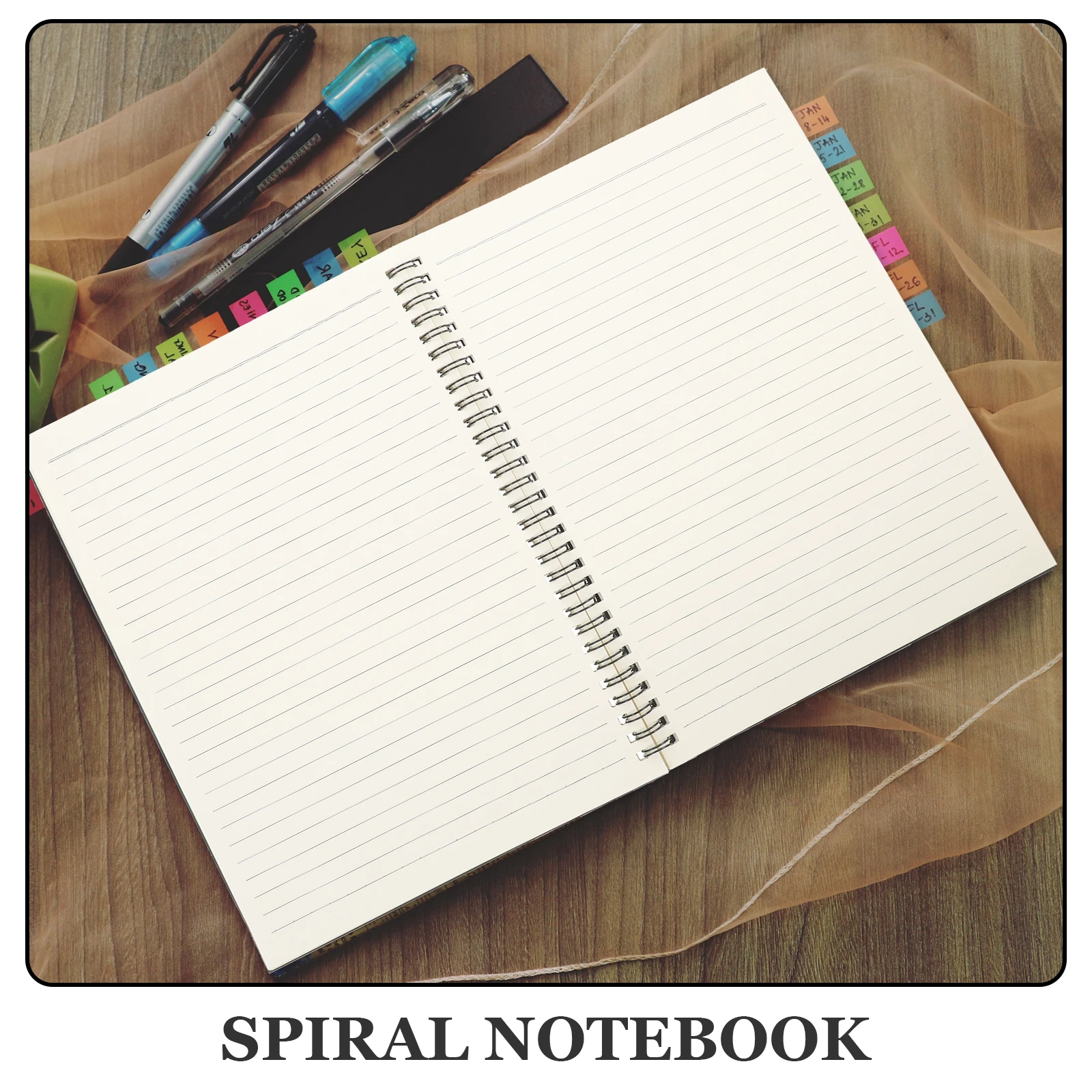 3 Pcs Coil Notepad Thick Journal for Work Planning Kraft Paper Students Spiral Notebook Writing Smooth Practical Materials
