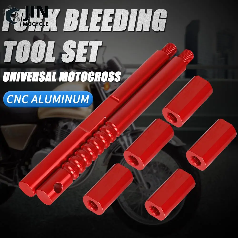 Fork Damper Rod Holding Tool 10.3mm & 12.7mm / 13.3mm & 14.3mm Fork Spring Compressor Tool Suspension Fork Bleeding Tool Set