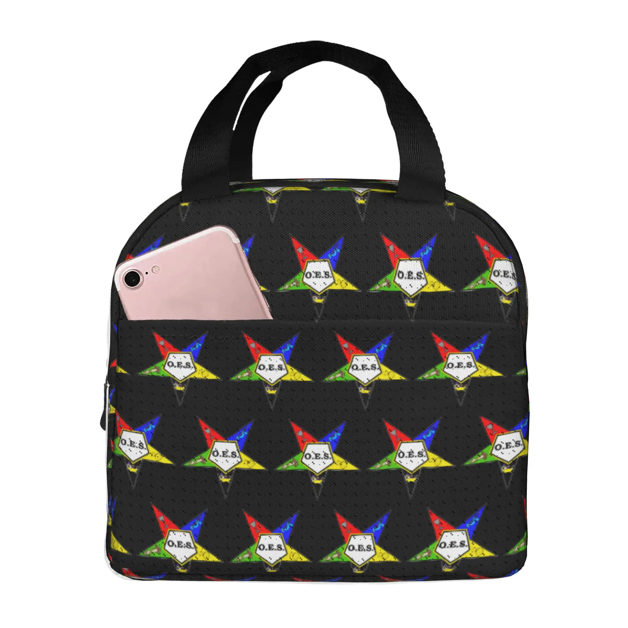 Oes Order of the Eastern Stars Insulated Lunch Bag for Women Portable  Thermal Cooler Lunch Box Office Picnic Travel