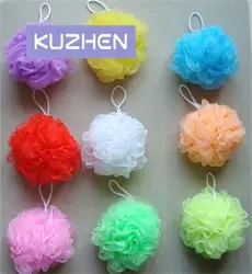 Wholesale bath ball bathsite bath tubs Cool ball bath towel scrubber Body cleaning Mesh Shower wash Sponge product High Quality