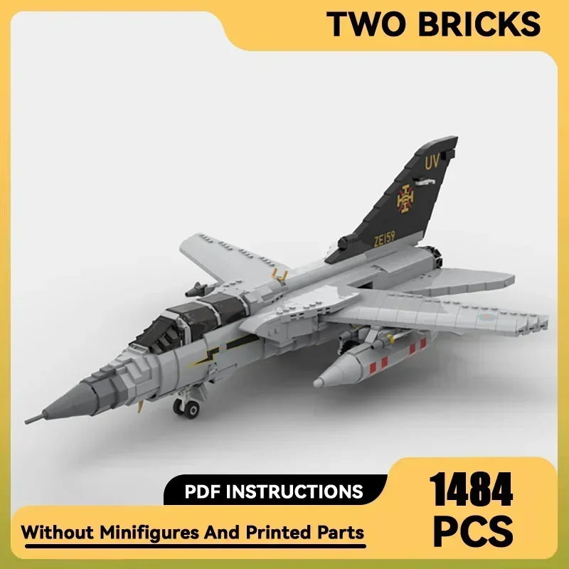 Military Fighter Model Moc Building Bricks 1:35 Panavia Tornado ADV F.3 Technology Blocks Gifts Christmas Toys DIY Sets Assembly