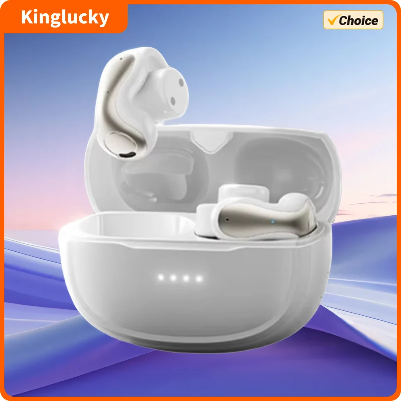 Kinglucky i100 Open Ear Clip Earbuds Wireless Headphone outdoor ENC Noise Cancelling Earphone With Mic For Android iOS