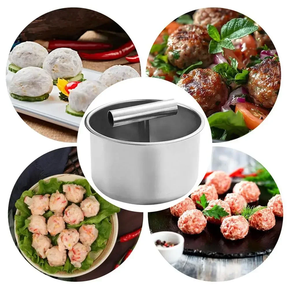 Presse Frikadelle Maker Edelstahl Frikadelle Maker Fleisch Bälle Manuelle Multi-funktionale Maker Werkzeug Haushalt Küche Manuelle Form – Detail 15