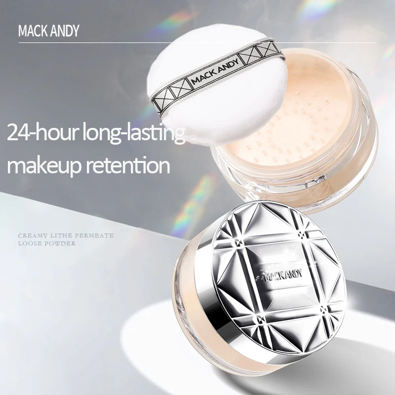 Pink Glitter Setting Powder 3 Color Long Lasting Oil Control Pearlescent Natural Face Matte Shimmer Loose Powder Makeup Cosmetic