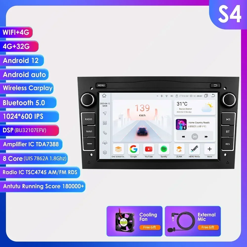 2din Autoradio Android Voor Opel Astra H Corsa C D Vauxhall Vectra Antara Zafira Vivaro Meriva Combo Signum Carplay Multimedia