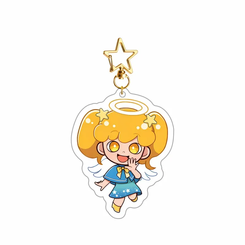 Game Pop'n Music Jam&Fizz New 6cm Acrylic Stand Keychain Figure, HD Double-Sided Printing, Tabletop Decoration Ornament Gift Col
