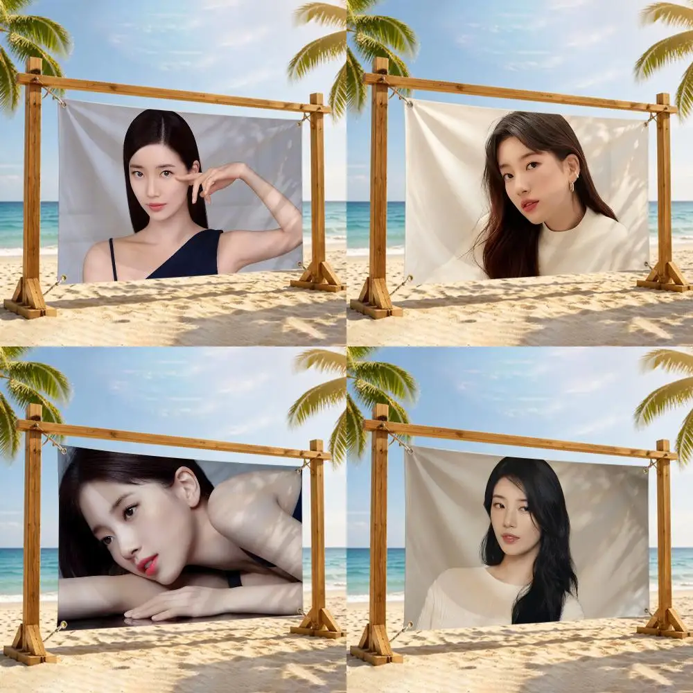 Bae S-Suzy SINGER ACTOR Flags Flag Tapestry Outdoor Decor Flaga Decorative Home Objects Barber Shop Decoration