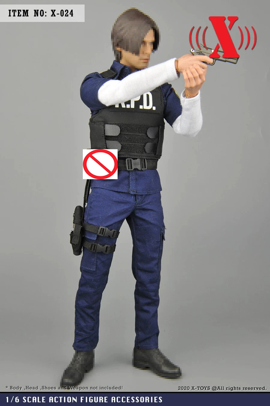 X-TOYS X-024 1/6 Male Soldier RPD Patrol Clothing Top Trouser Vest