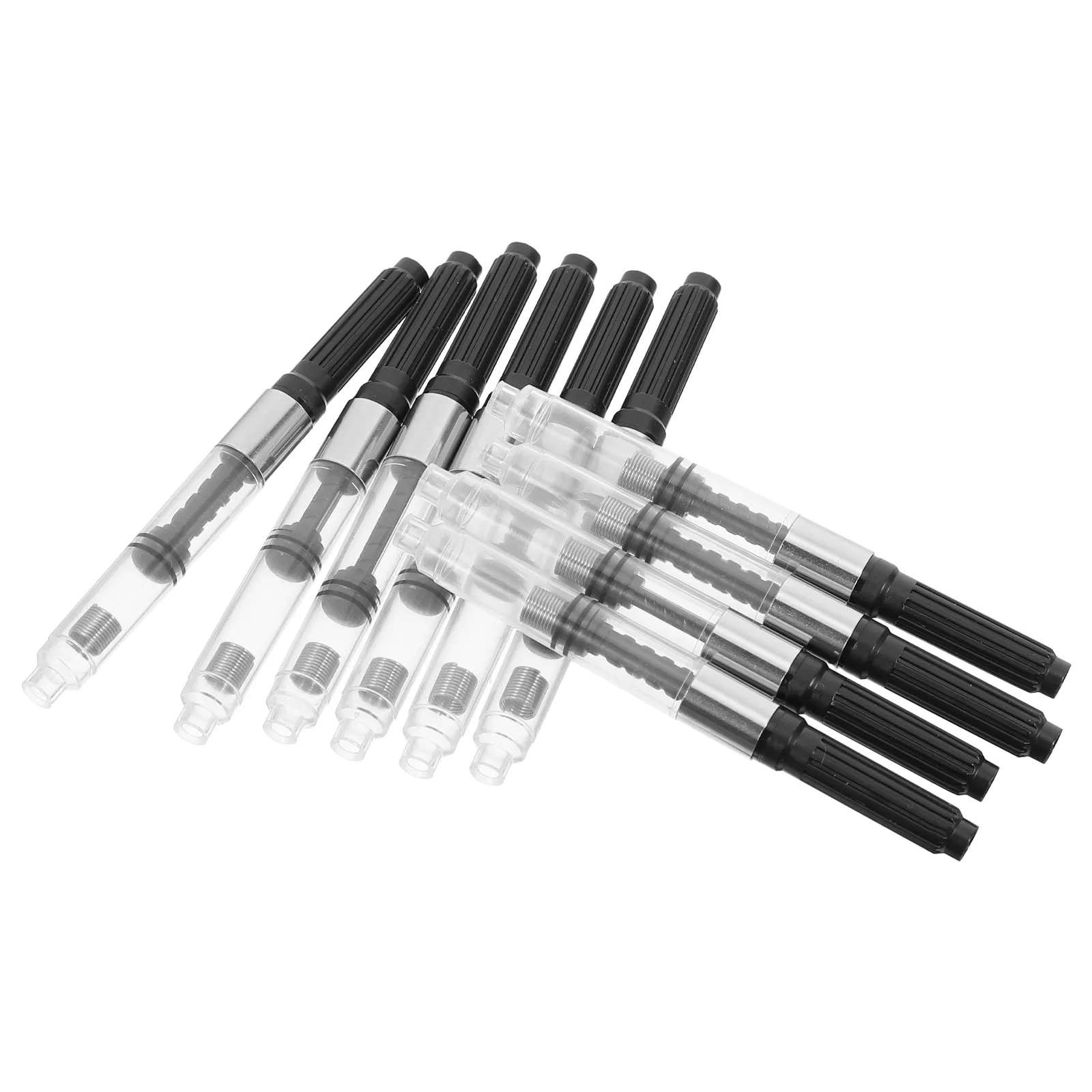 Fountain Pen Ink Converter 10 Piece Push Fill Screw Type Metal Refill Absorber for Office Classroom