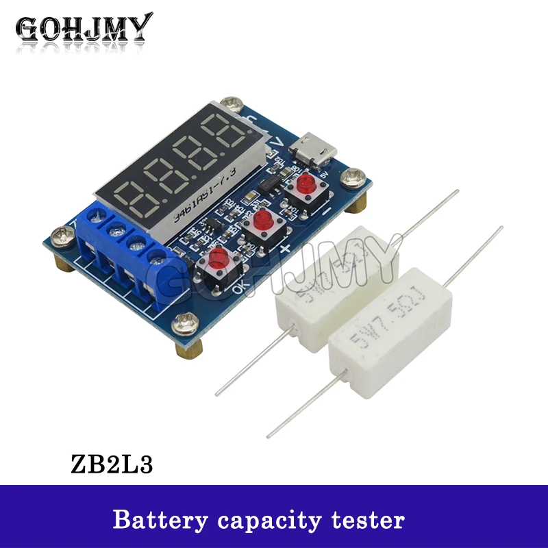 ZB2L3 Battery Capacity Tester External Load Discharge 1.2-12V Battery 18650 Capacity Test