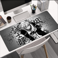 Japan Anime Blue Lock Nagi Seishiro Mousepad PC Gamer Cabinet Keyboard Rug XXL Black and White Mouse Pad Laptop Gaming Desk Mat