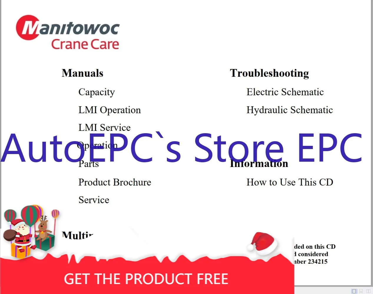 

AutoEPC Grove GMK Cranes 37,3 ГБ PDF-каталог запчастей, схема, обслуживание и руководство по техническому обслуживанию DVD