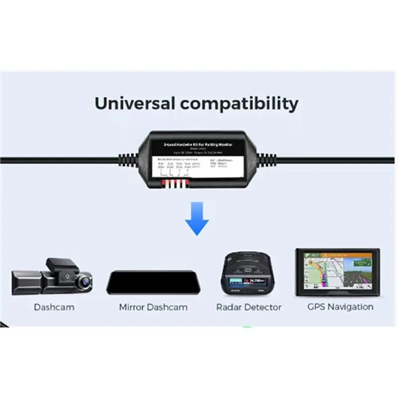 Reliable-Dash Cam Hardwire Kit With Type C Interface 12V 24V To 5V Power Cable, Low Voltage Protection Supports Parking Mode