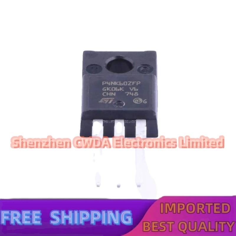 10PCS-20PCS  STP4NK60ZFP  TO-220F  PP4NK60ZFP  600V 4A In Stock Can Be Purchased