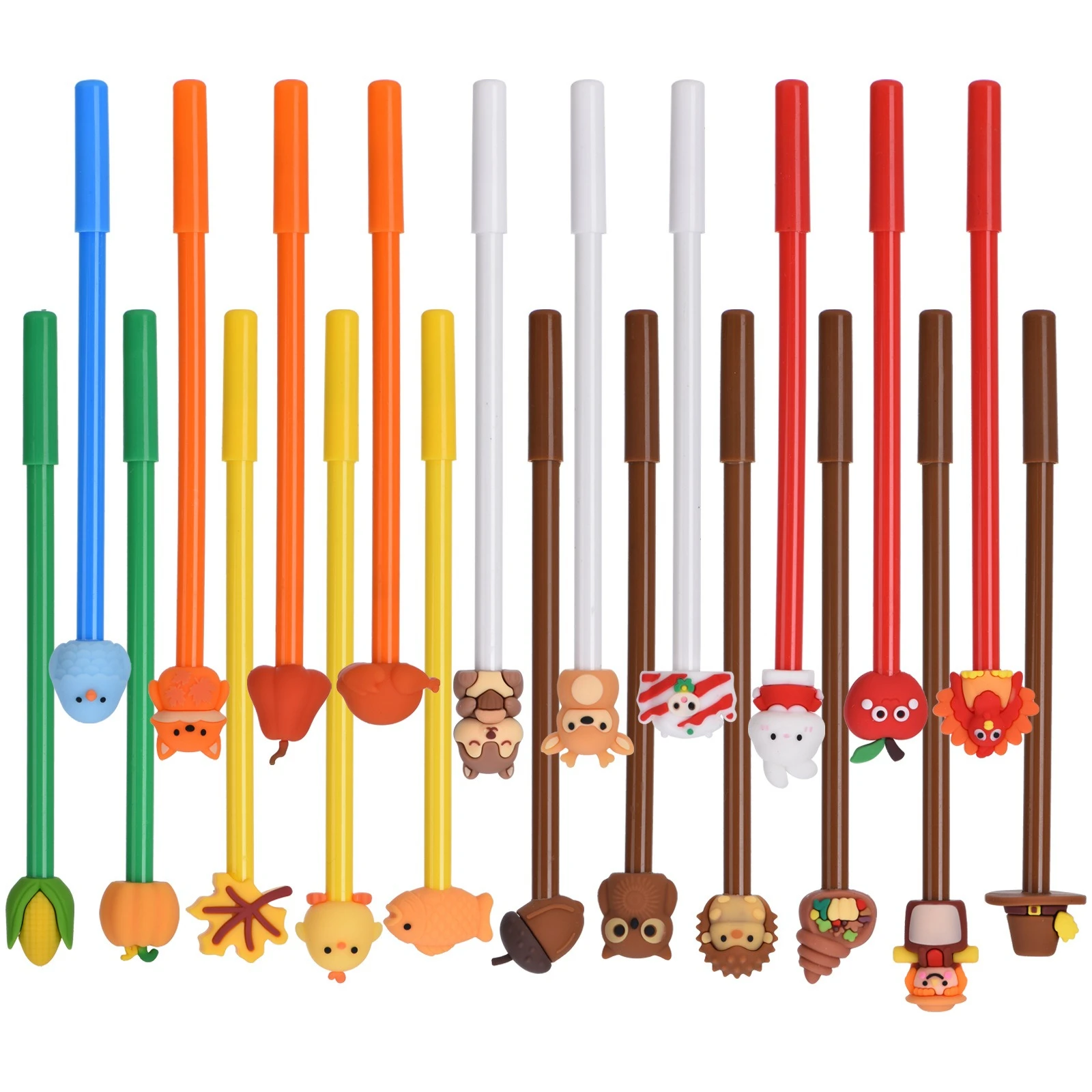 Wholesale Thanksgiving Cartoon Gel Pen Turkey Pumpkin Maple Leaf Shape Neutral Pen Cute Signing Pen Student Prize Holiday Gift