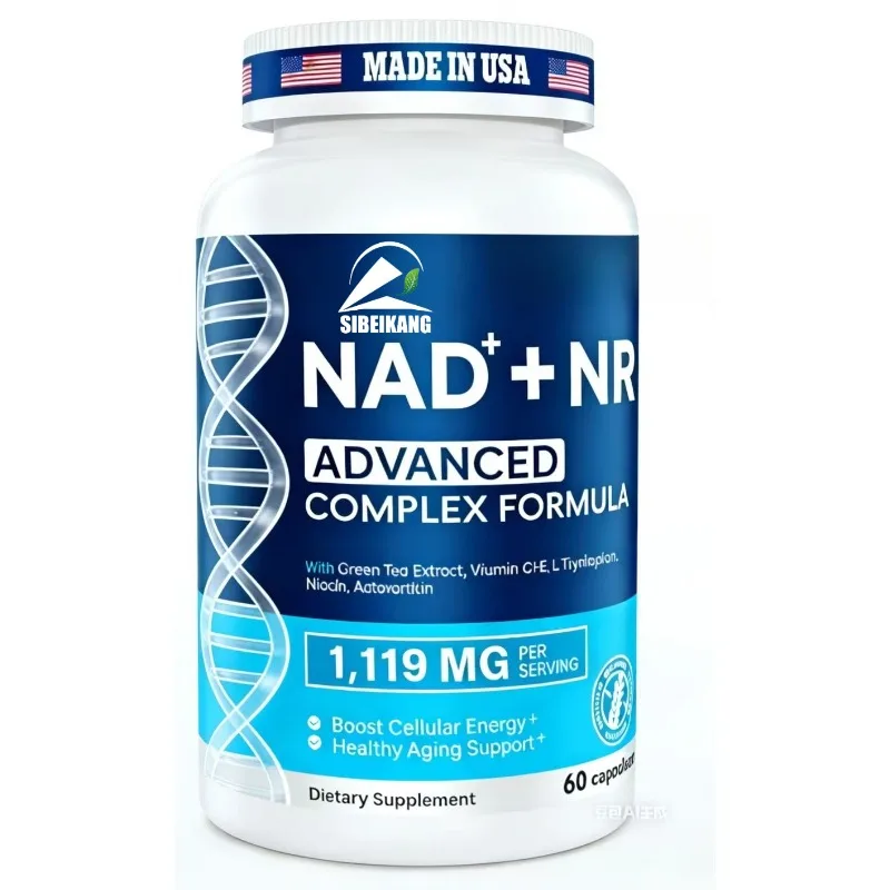 NAD 1119 mg green tea extract containing NR supplement astaxanthin anti-aging cell energy support | 60 capsules