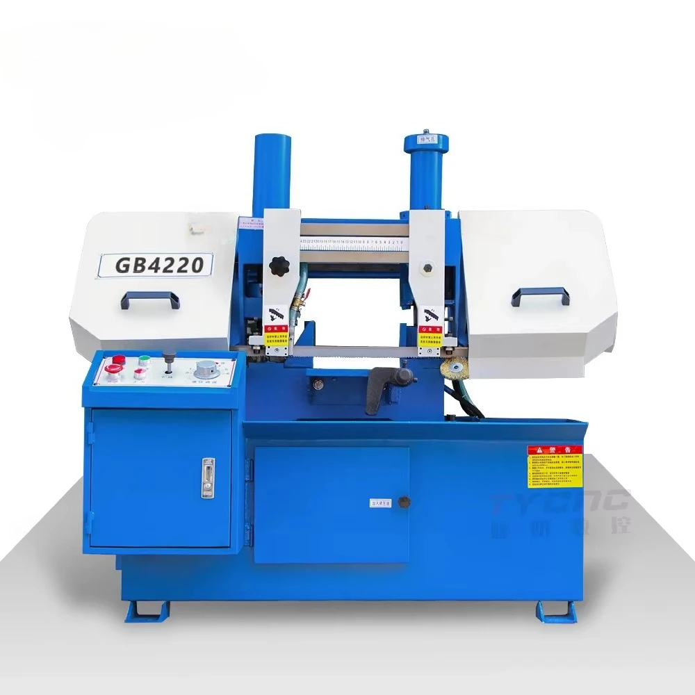GB4220 Fast Delivery Metal Cutting Band Saw Machine Manual Tension for Processing Various Metal Materials