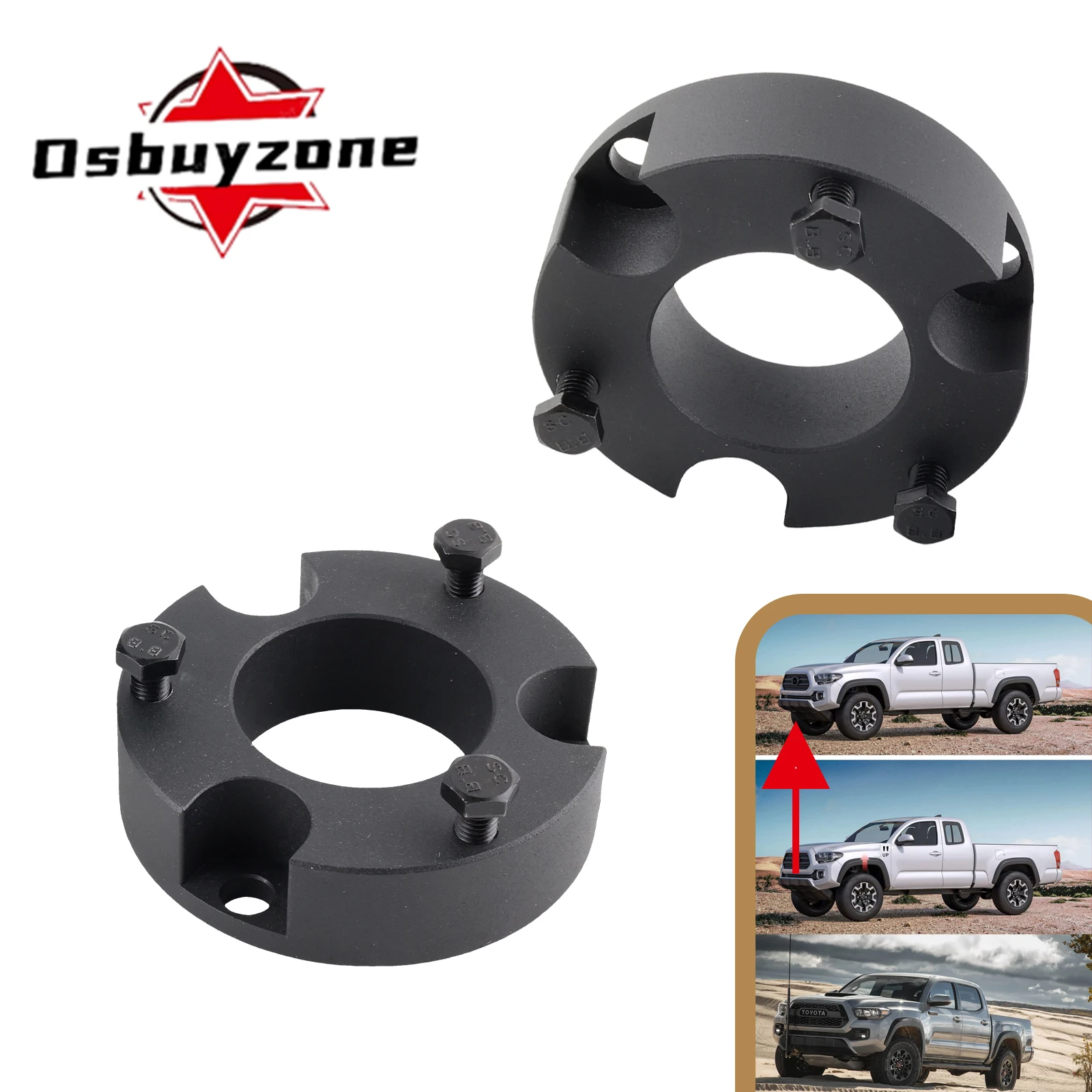 

Kit de Elevación de 2.5 Pulgadas para Tacoma 2005-2023 y 4Runner 2003-2023, Espaciadores de Amortiguador Delantero, Eleva la Par