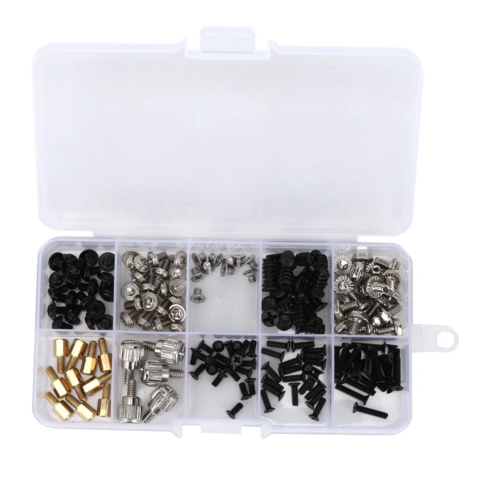 165pcs Desktop Computer Screws & Blots & Standoffs Set Assortment Kit KB5/M2.5/ M3/M3.5