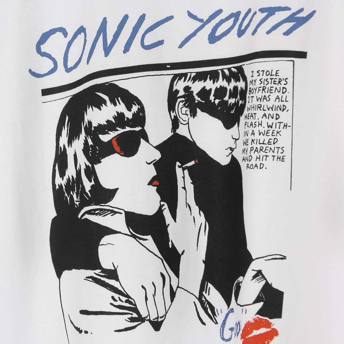 Sonic Youth T-Shirt Goo Experimental Grunge Pixies Band White Men\'s Clothing Short Sleeves Summer Cotton Gift Printed Shirt