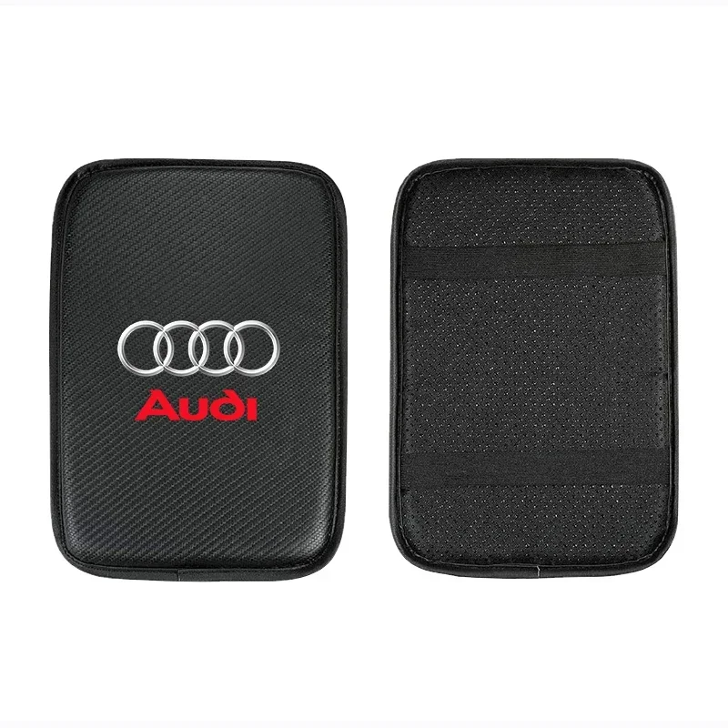 1Pcs Car Armrest Box Mats Leather Center Console Covers Emblem For Audi A1 A3 8P A4 B5 B6 B7 B8 A5 A6 C5 C6 C7 A7 A8 Q3 Q5 Q7 TT view 2