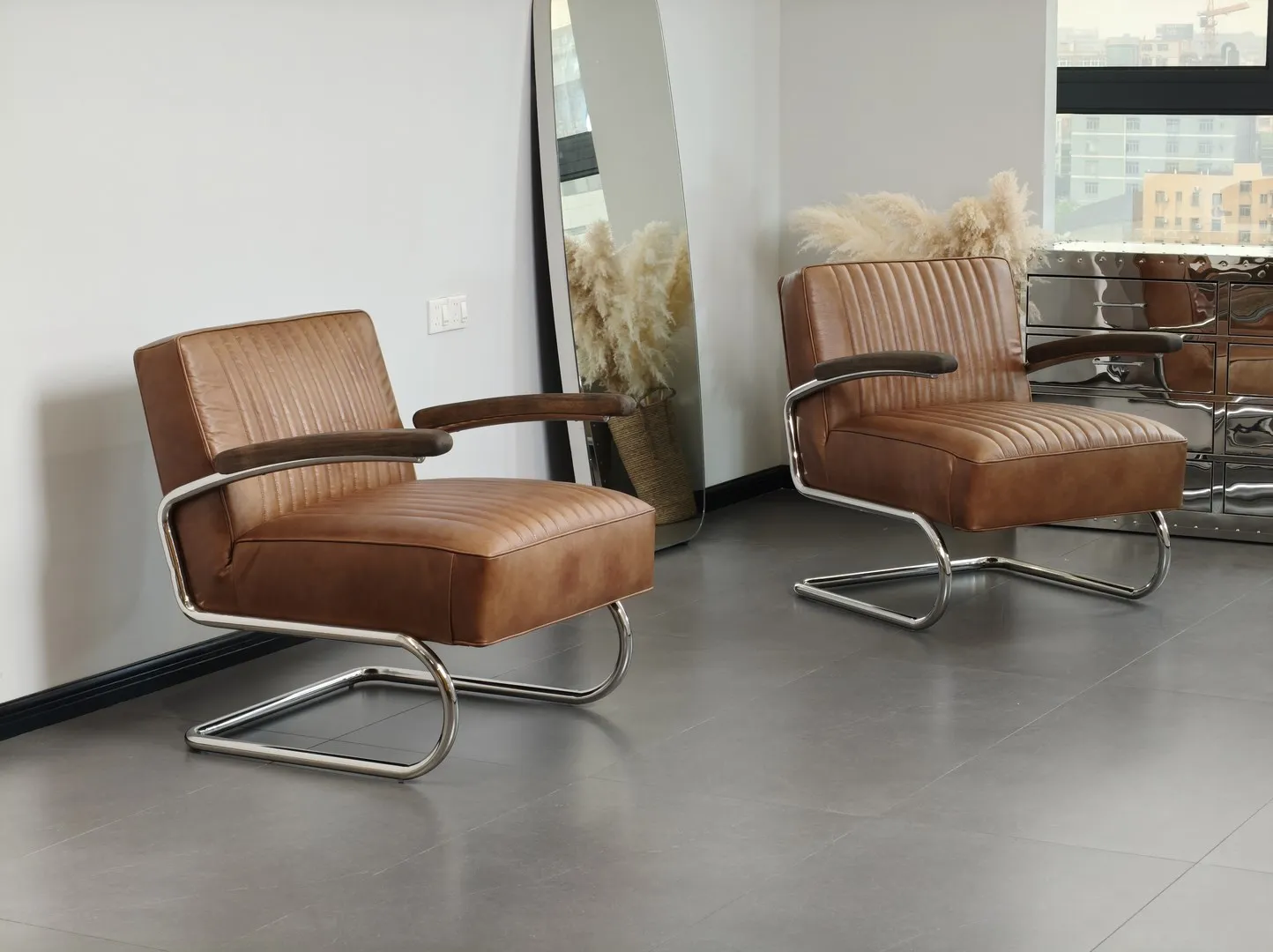 Stainless steel base living room chair leisure chair YH-258