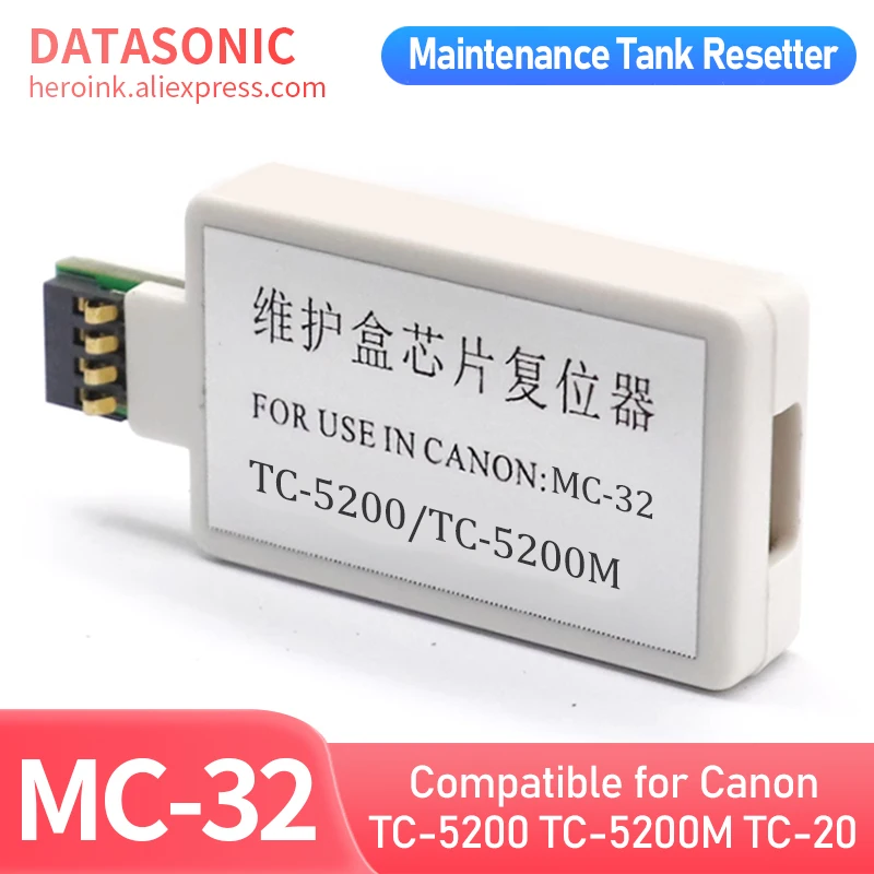 

MC-32 Maintenance cartridge waste ink tank chip resetter For Canon TC-5200 TC-5200M TC-20 Printers Maintenance box chip resetter