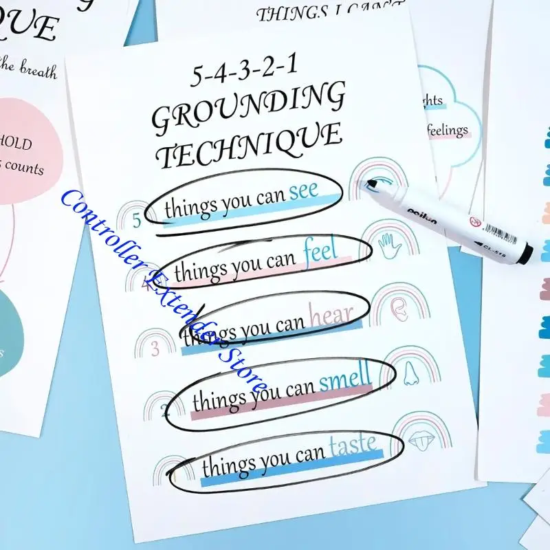 N84B 12 ورقة ملصقات الفصول الدراسية ملهمة للمكتب الفصول الدراسية تهدئة الزاوية ملصق الدافع الصحة العقلية جدار الرسم البياني