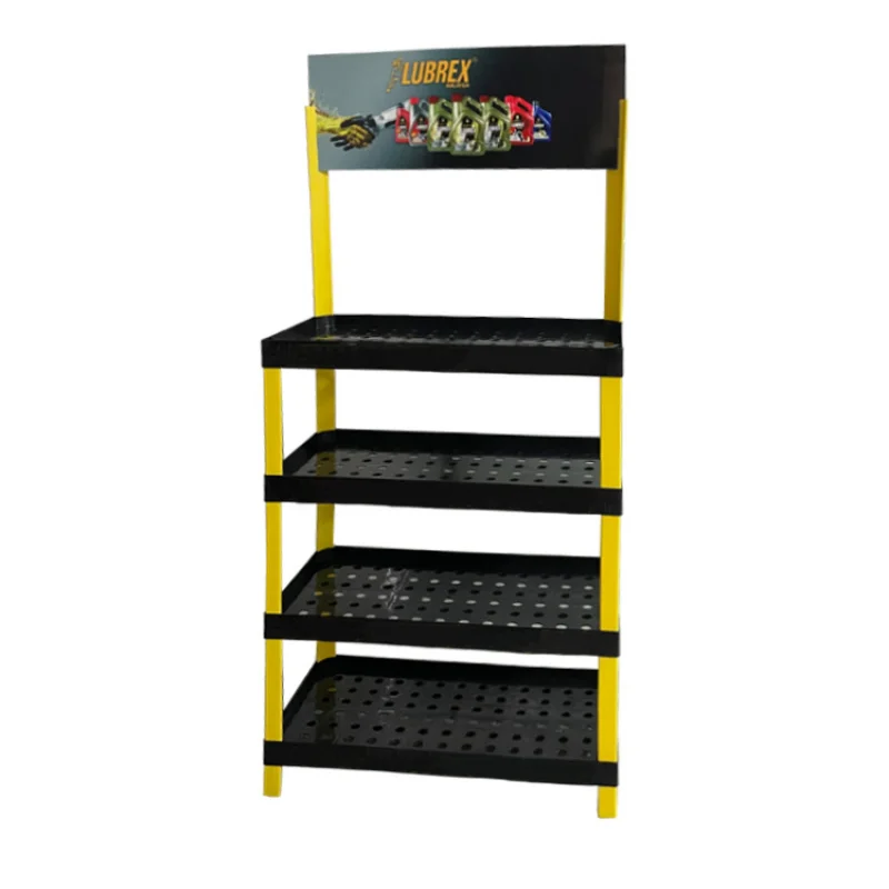 custom.Bosen Modern Plastic Lubricant Oil Retail Store Advertising Display Rack Foldable Chain Display Stan