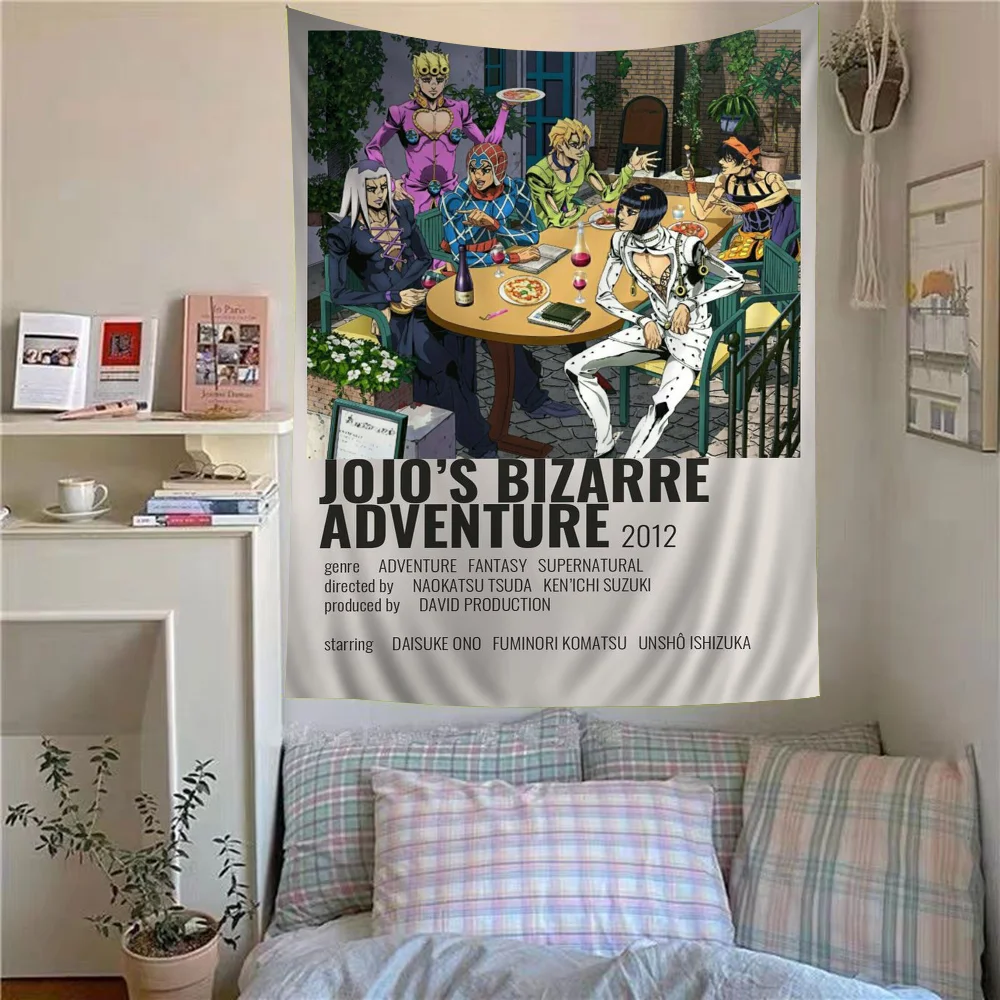 JoJo Bizarre Adventure Anime Tapestry Art Science Fiction Room Home Decor Wall Art Decor