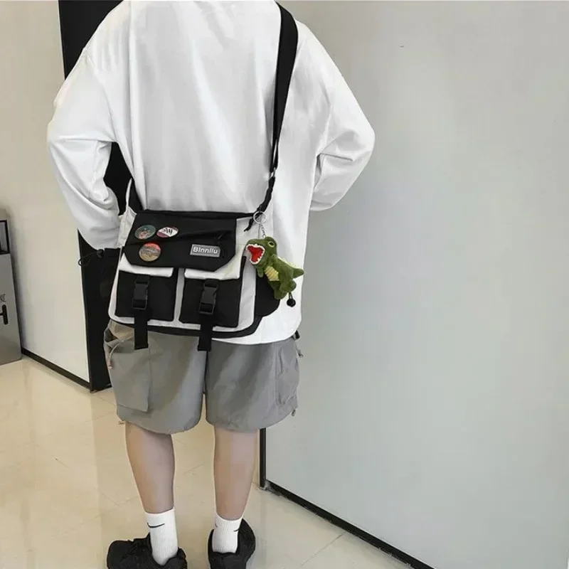 Harajuku Men Nylon Crossbody Bags for Women Messenger Bag Girls School Book Bags Youth Canvas Handbags Shoulder Bag Sac Bolsas