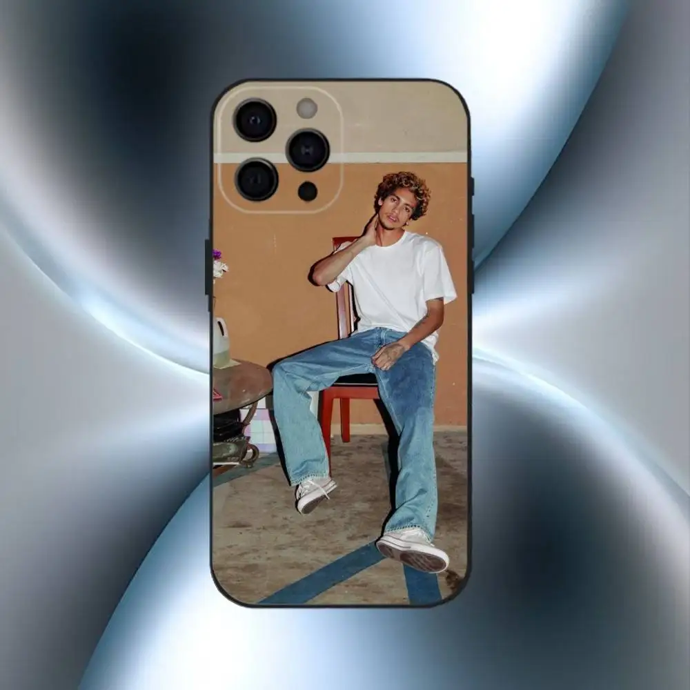 D-Dominic F-Fike 아이폰17,16,15,14,13,12 플러스,맥스용 소프트 실리콘 블랙 케이스