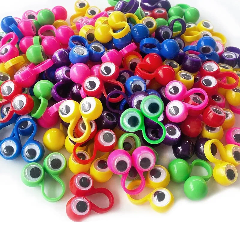 Sweet Cartoon Plastic Kids Rings - Strawberry/Princess/Vegetable/Fruit/Eyes Creative Assorted Designs Best Children's Day Gift