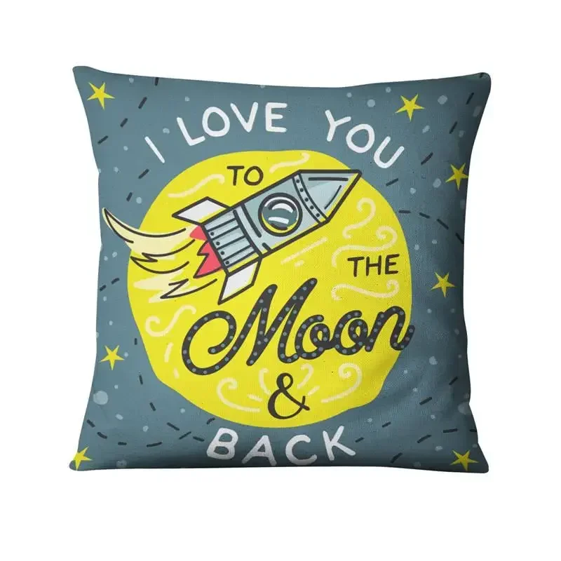 

Наволочка с рисунком Луны и спины с коротким плюшевым принтом для гостиной, украшения дивана, наволочки, наволочки