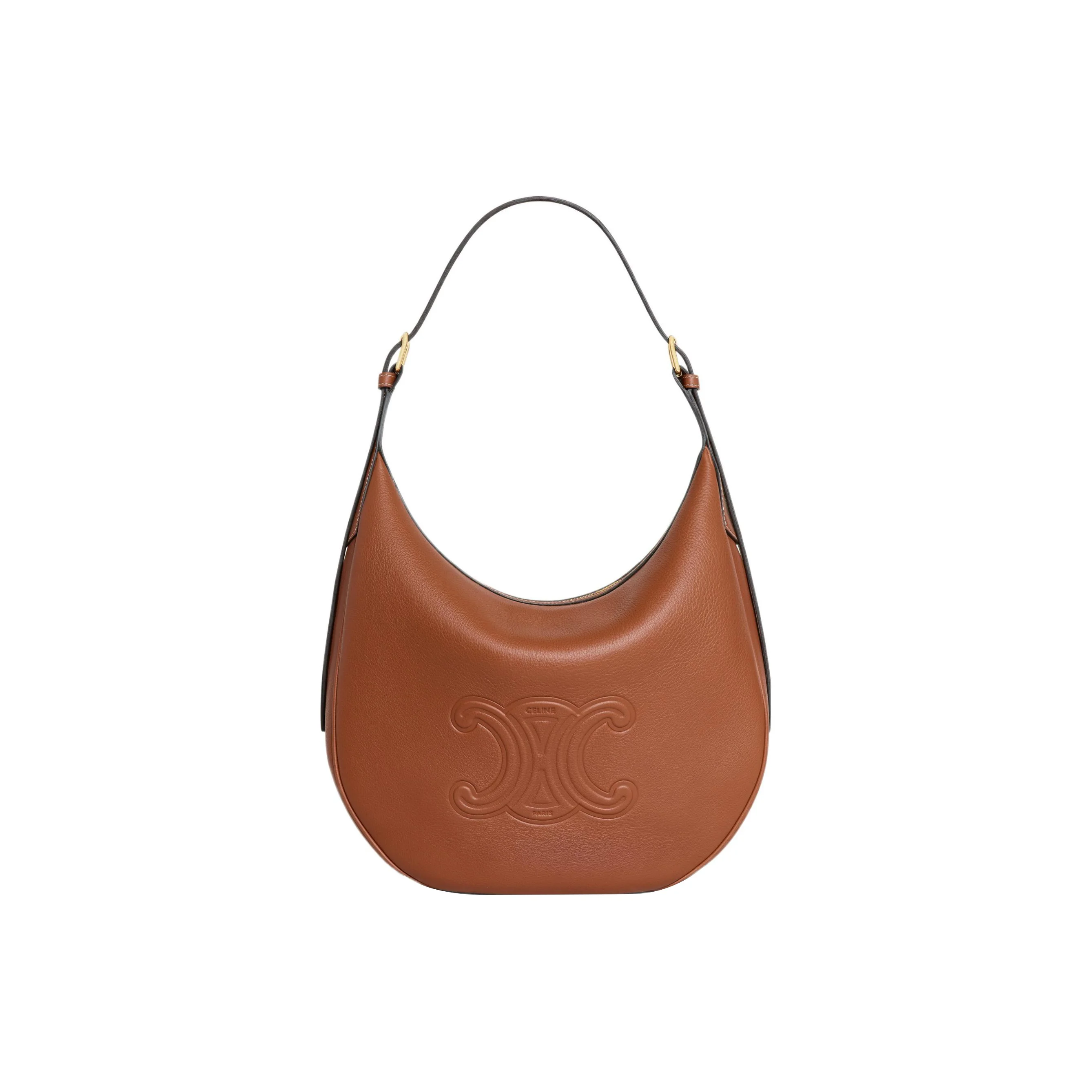 CELINE Heloise Soft Calfskin Handbag, Shoulder Bag Women's Brown 114713FLH-04LU