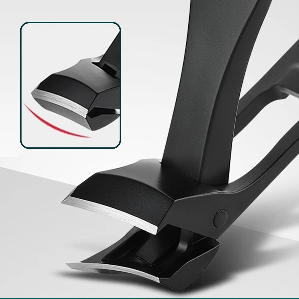 1Pcs Angled Head Nail Clippers for Seniors Ergonomic Toenail Clipper for Thick Nails, Premium Steel Nail Cutter Trimmer