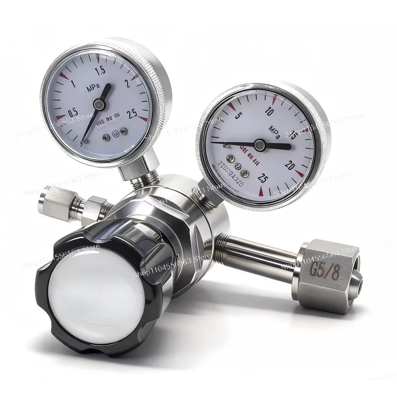 316L stainless steel gas pressure reducing valve carbon dioxide nitrogen cylinder large flow regulating pressure reducing
