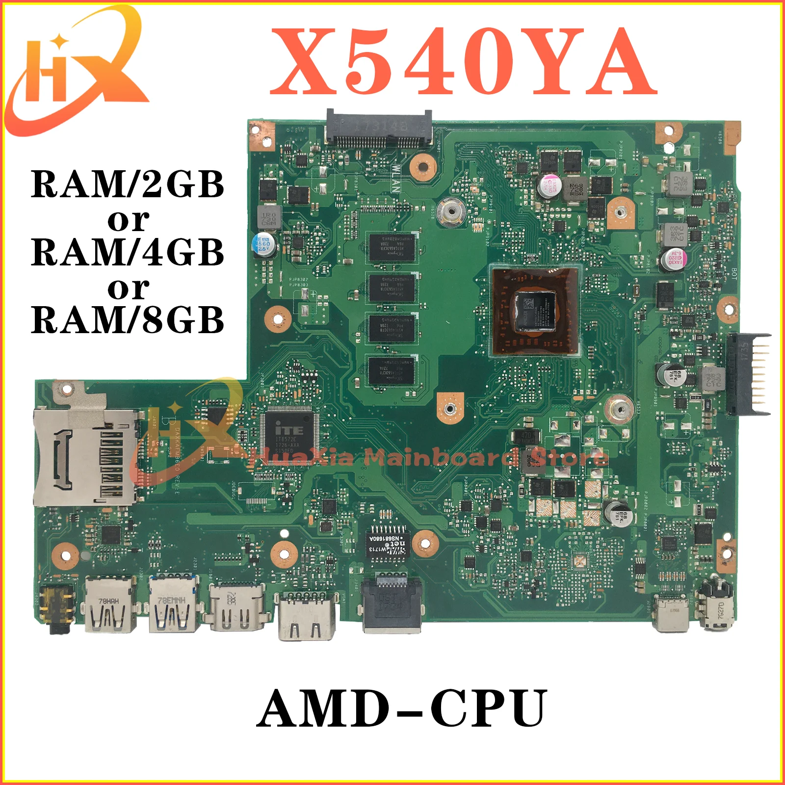 

Материнская плата для ноутбука X540Y Материнская плата ASUS X540YA R540YA F540YA A540YA D540YA E1 E2 A6 A8 2GB/4GB/8GB-RAM