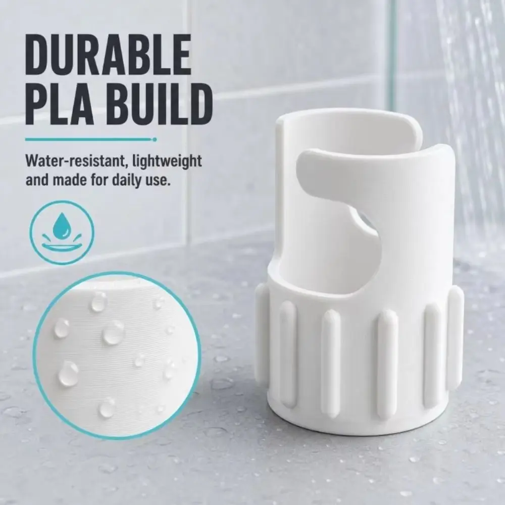 PLA Shower Timer Button Holder 3D Printing Waterproof Water Control Button Holder Simple Shower Push Lock Public Bathroom