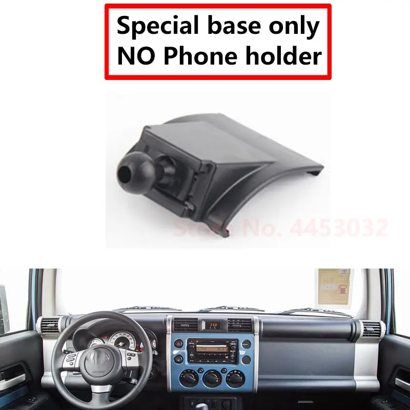 Suporte do telefone do carro montagens especiais para toyota fj cruiser gps suporte fixo base 17mm acessórios 2007-2017