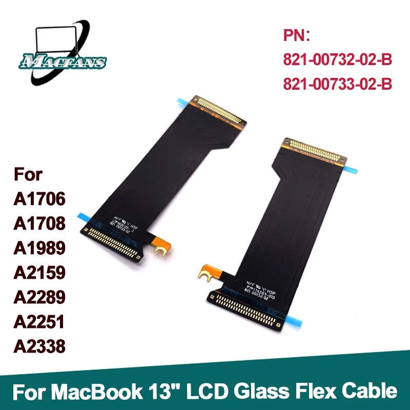 Szklany kabel do laptopa MacBook Pro 13 "A1706 A1708 A1989 A2159 A2289 A2251 A2338 ekran LCD TCON Flex Cable 821-00732/821-00733