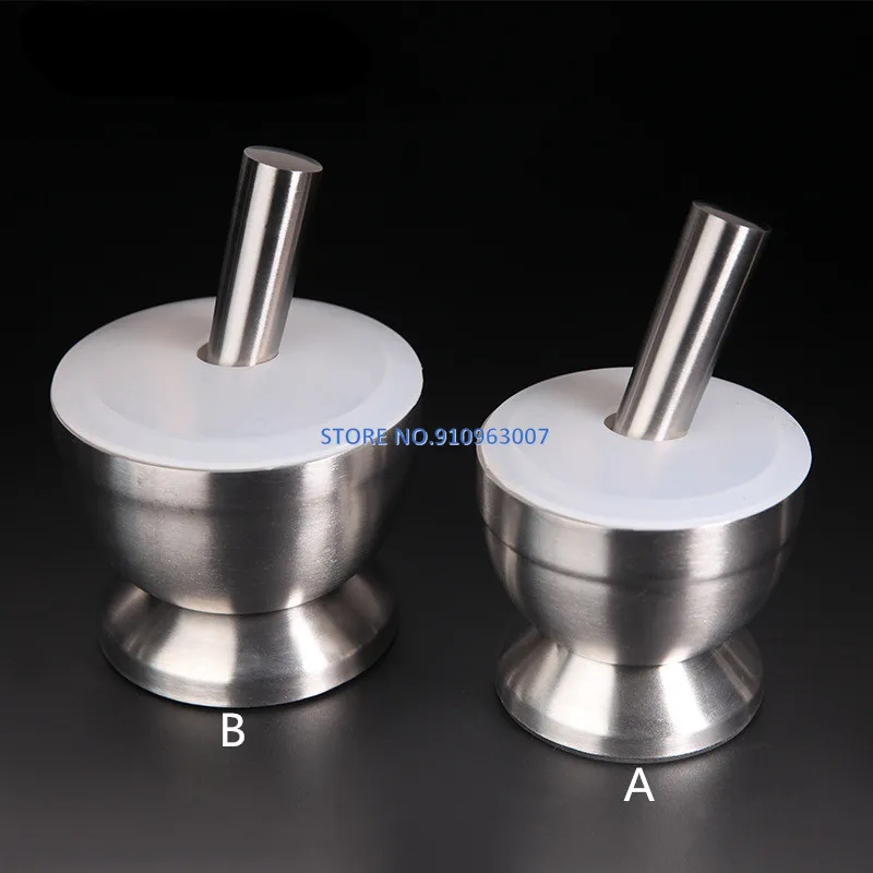 1pcs Lab innner dia85mm/98mm Stainless Steel Mortar and Pestle Triturator for Medicinal Materials or Food Etc.