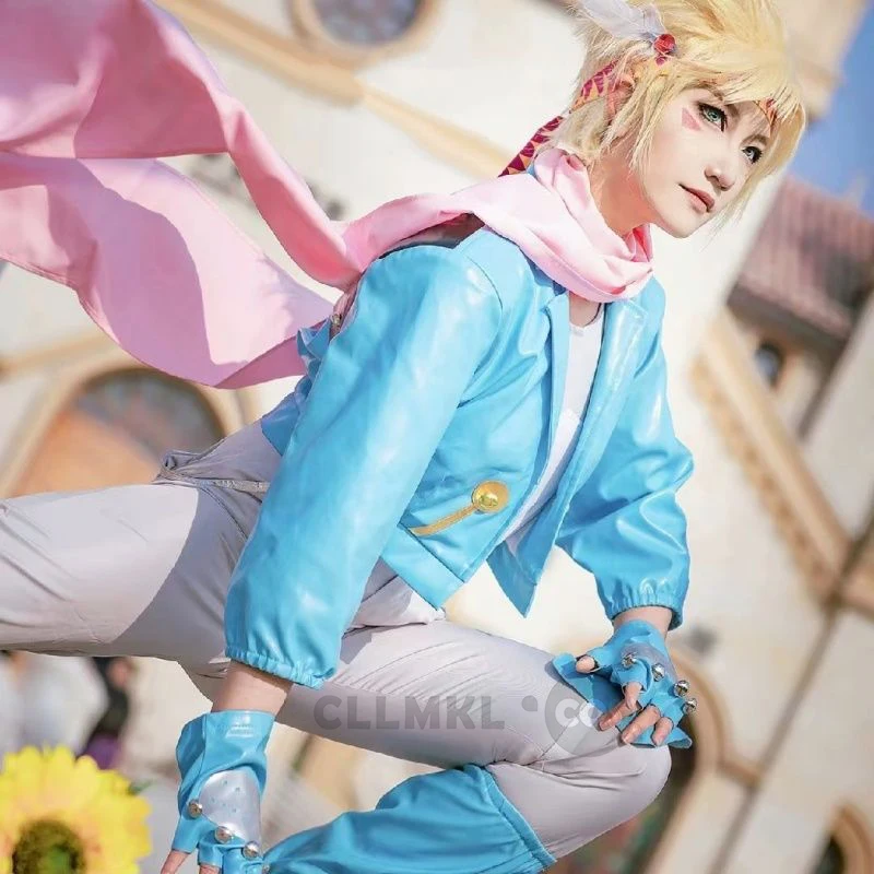 

Caesar Anthonio Zeppeli Cosplay Pu Leather Uniform Halloween Carnival Party Christmas Play Role Clothes Clothing